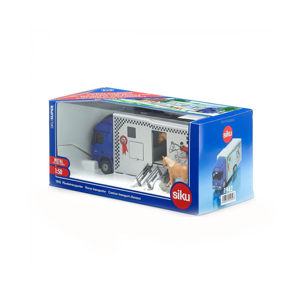 Спецтехніка Siku Вантажівка для перевезення коней (6460537) - зображення 1