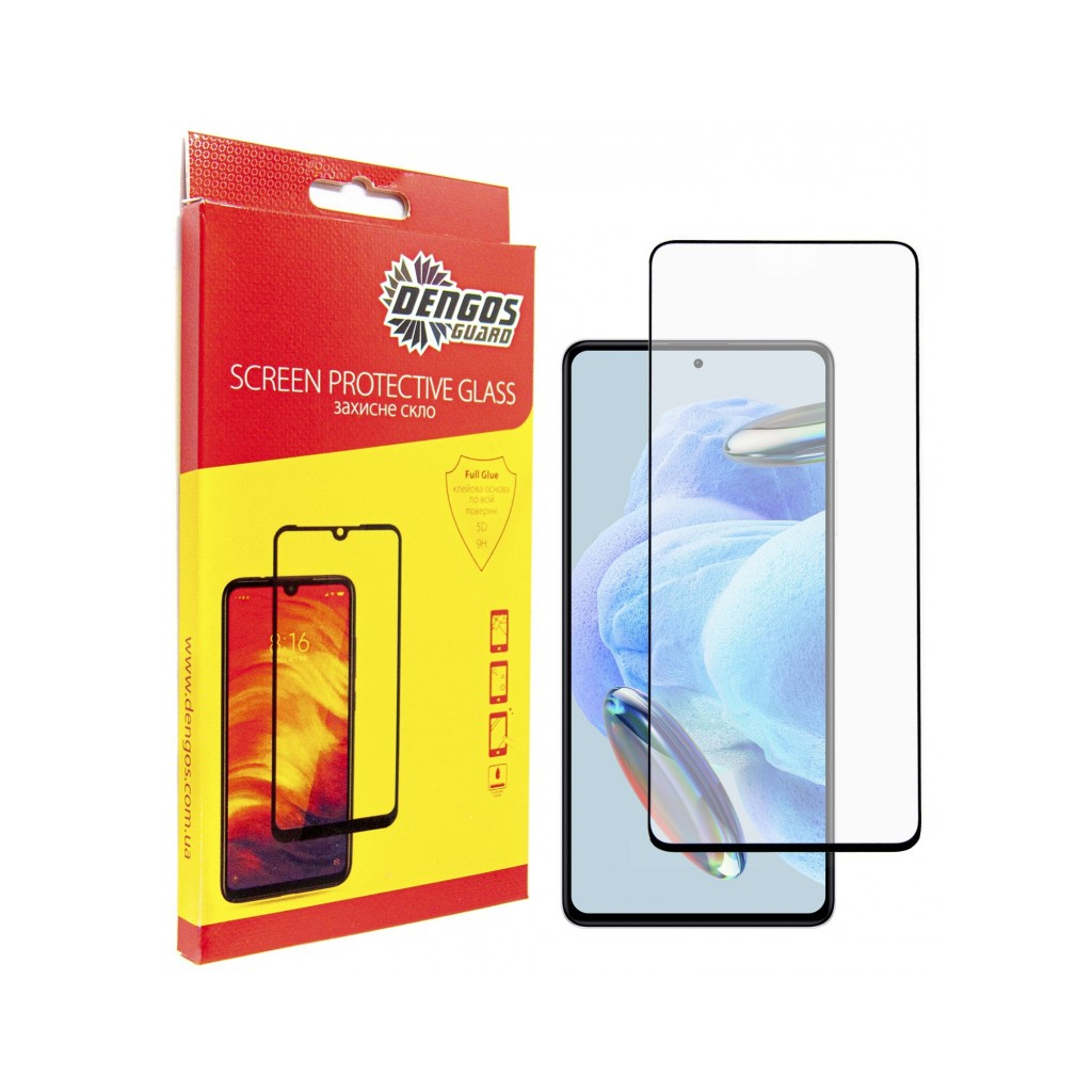 Скло захисне Dengos Full Glue Xiaomi Redmi Note 12 Pro 5G/12 Pro+ 5G (black) (TGFG-294) - зображення 1