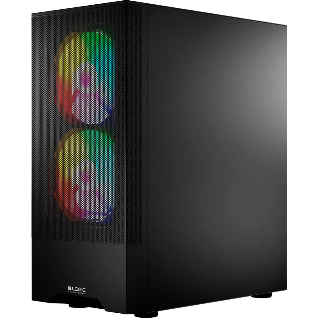 Корпус Logic concept ARYA MESH+GLASS ARGB fans 2x140mm+1x120mm BLACK (AT-ARYA-10-000000-0002) - зображення 2