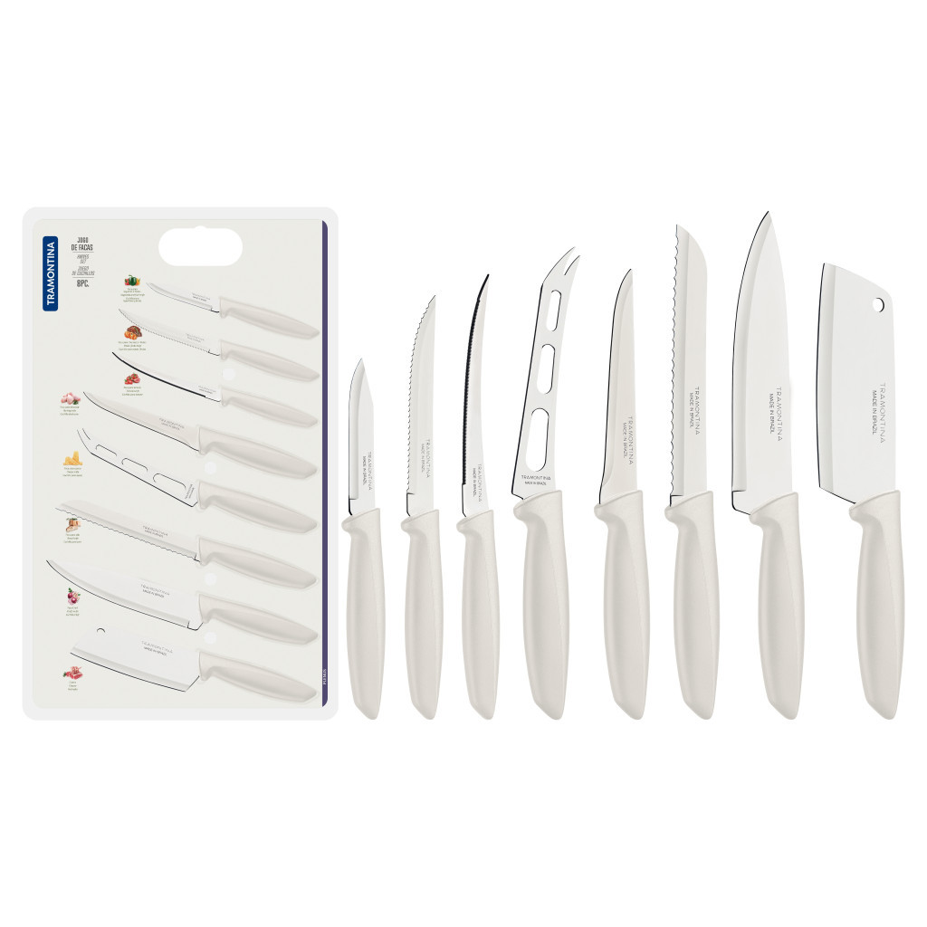 Набір ножів Tramontina Plenus Light Grey 8 шт (23498/332) - зображення 3