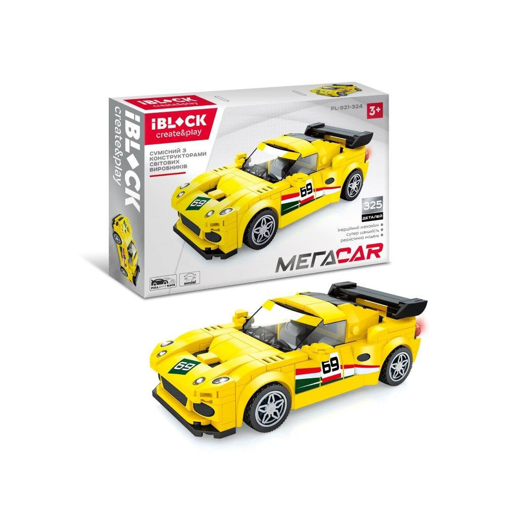 Конструктор iBlock Спорткар жовтий (PL-921-324) - зображення 1
