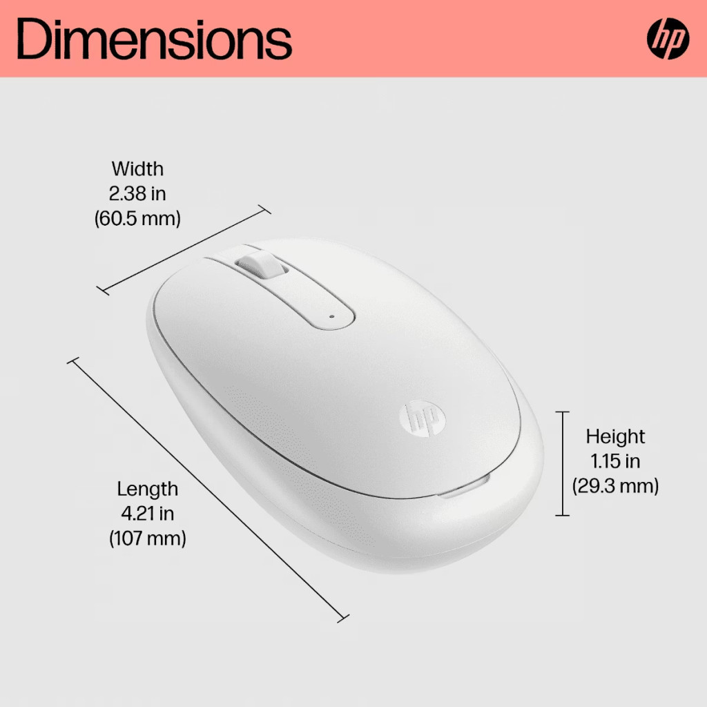 Мишка HP 240 Bluetooth White (793F9AA) - зображення 7