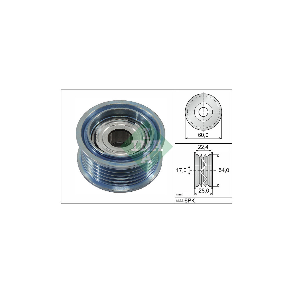 Ролик натягувача ременя INA 532 0900 10 - зображення 1