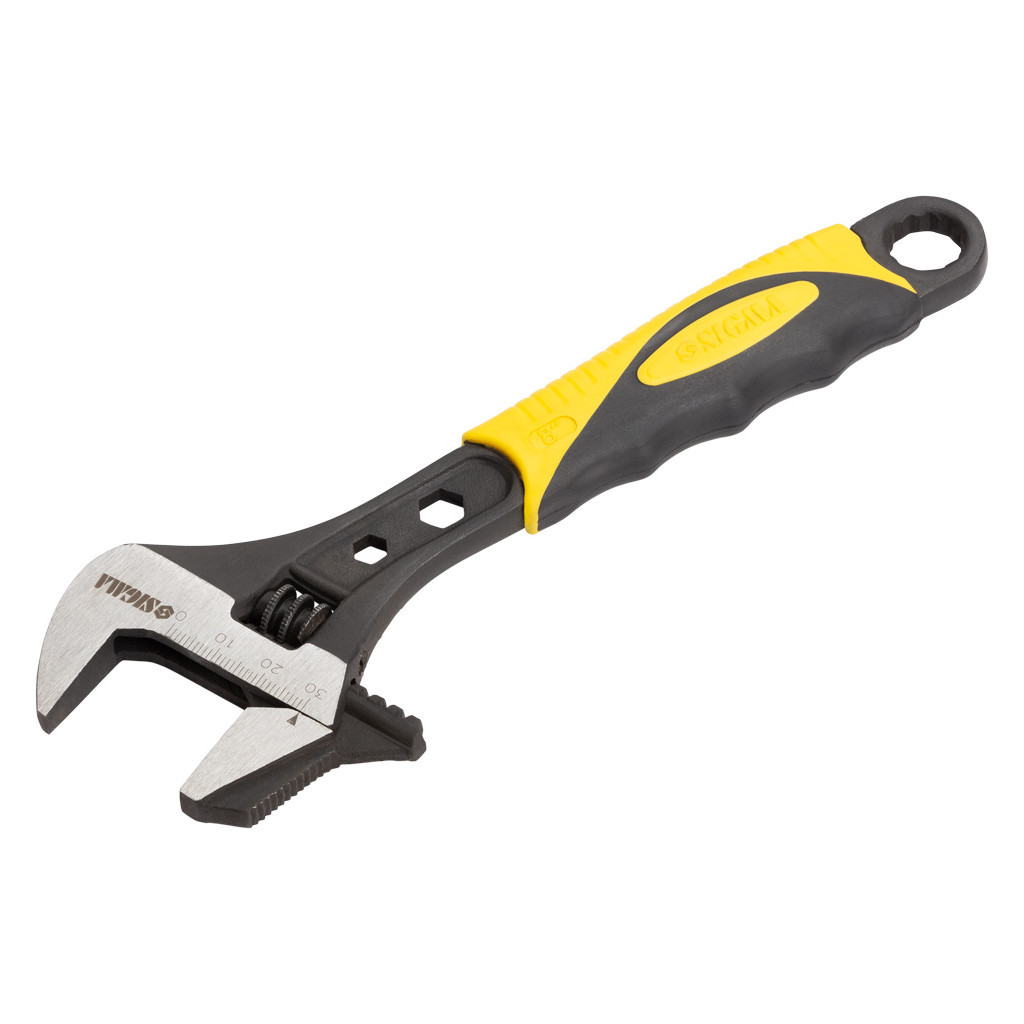 Ключ Sigma розвідний з переставною губкою 200мм, 0-30мм CrV (TPR) (4100921) - зображення 7