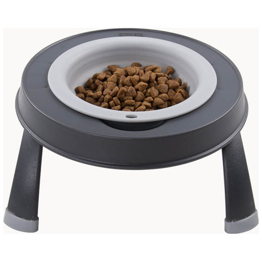 Посуд для собак Dexas Миска одинарна на складній підставці-велика 960 мл світло-сіра (0084297309121) - изображение 4