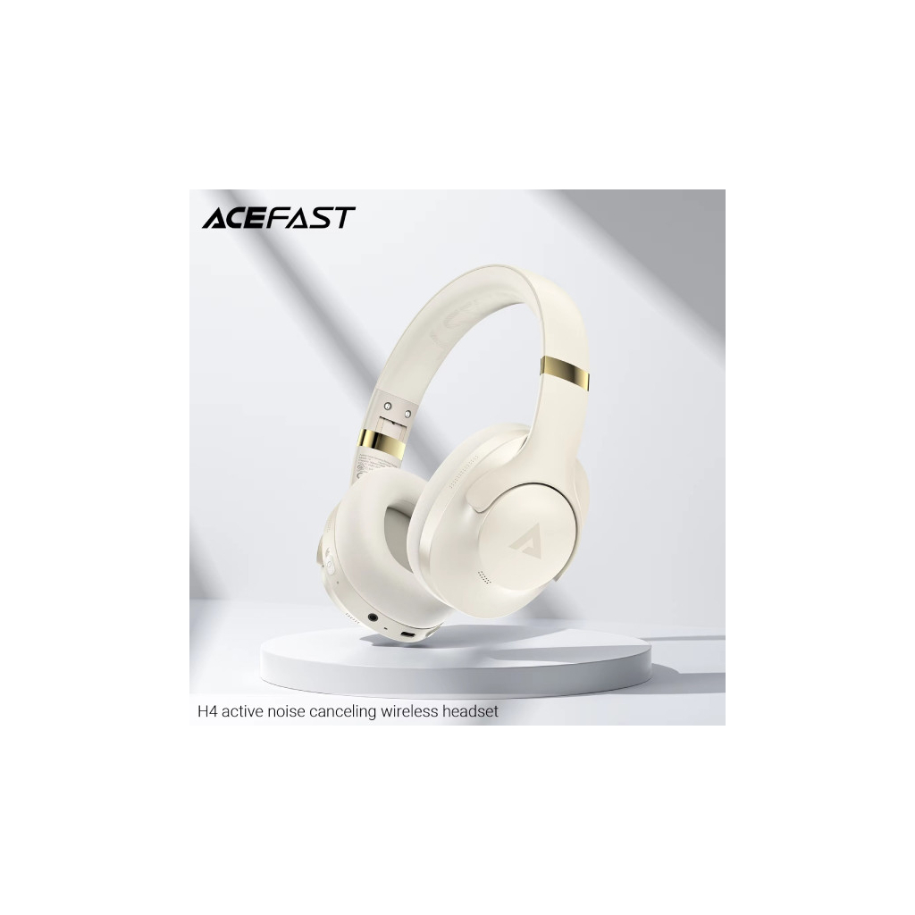 Навушники Acefast H4 ANC Bluetooth Beige (6974316283522) - зображення 4