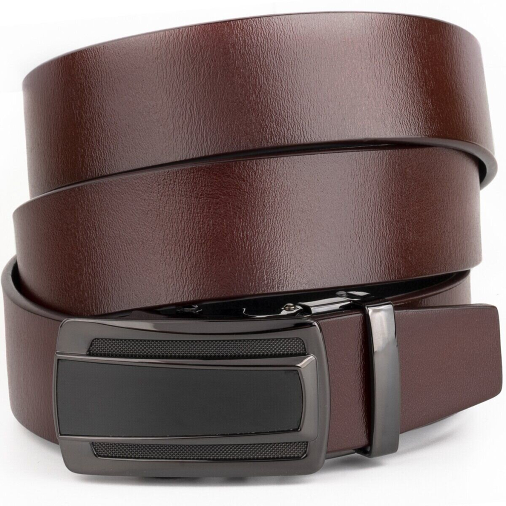 Ремінь Vintage Чоловічий з темною пряжкою автомат Чорний (20295) - зображення 1