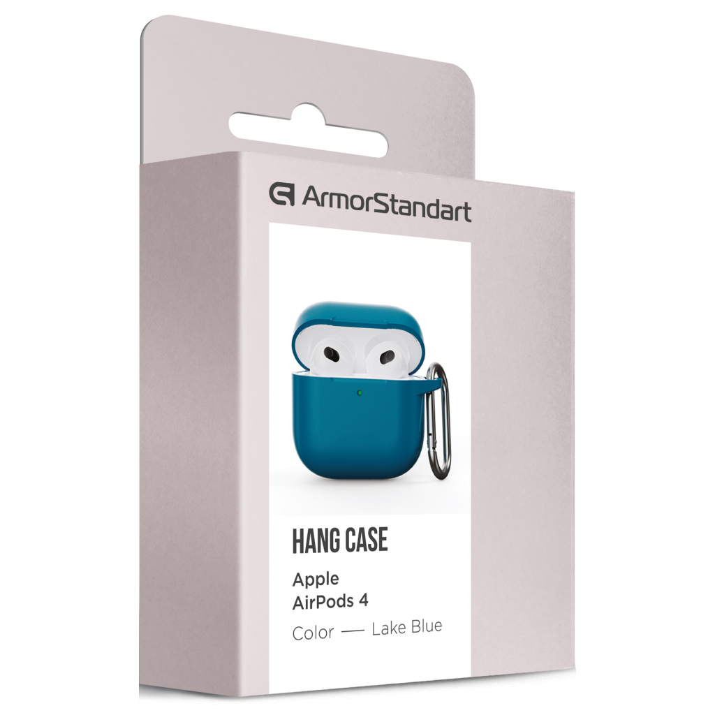 Чохол для навушників Armorstandart Hang Case для Apple AirPods 4 Lake Blue (ARM81281) - зображення 3