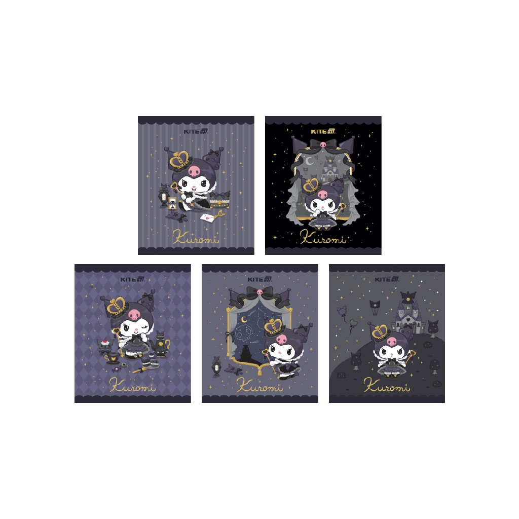 Зошит Kite Kuromi, 24 аркуші, лінія (HK25-239) - зображення 1