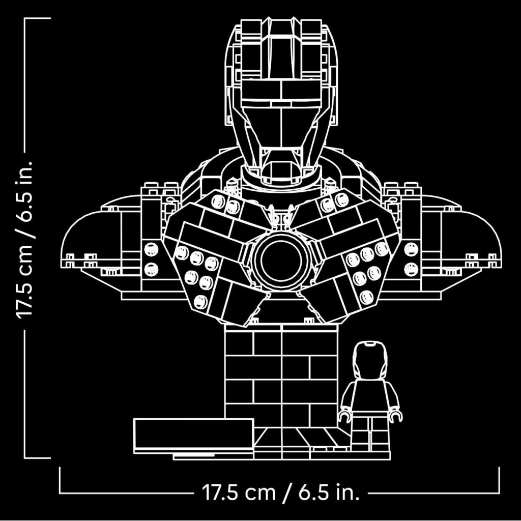 Конструктор LEGO Marvel Погруддя Залізної Людини MK4 (76327) - зображення 6