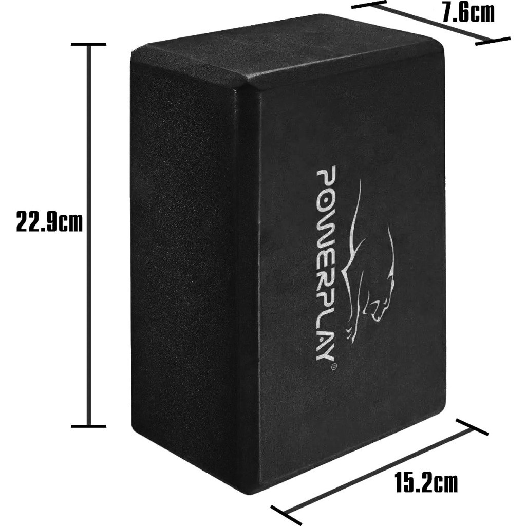 Блок для йоги PowerPlay 4006 Yoga Brick Чорний (PP_4006_Black) - зображення 2