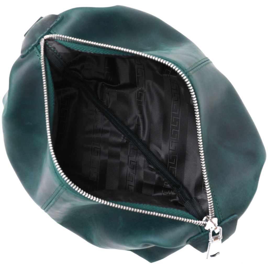 Косметичка Shvigel Шкіряна матова Зелена (16399) - зображення 5