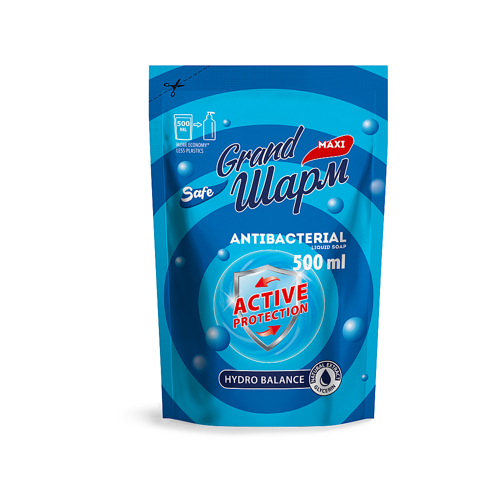 Рідке мило Grand Шарм Antibacterial дой-пак 500 мл (4820195506141) - зображення 1
