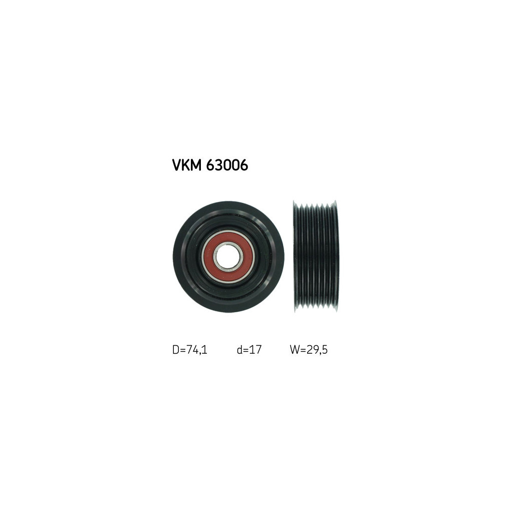 Ролик натягувача ременя SKF VKM 63006 - зображення 1