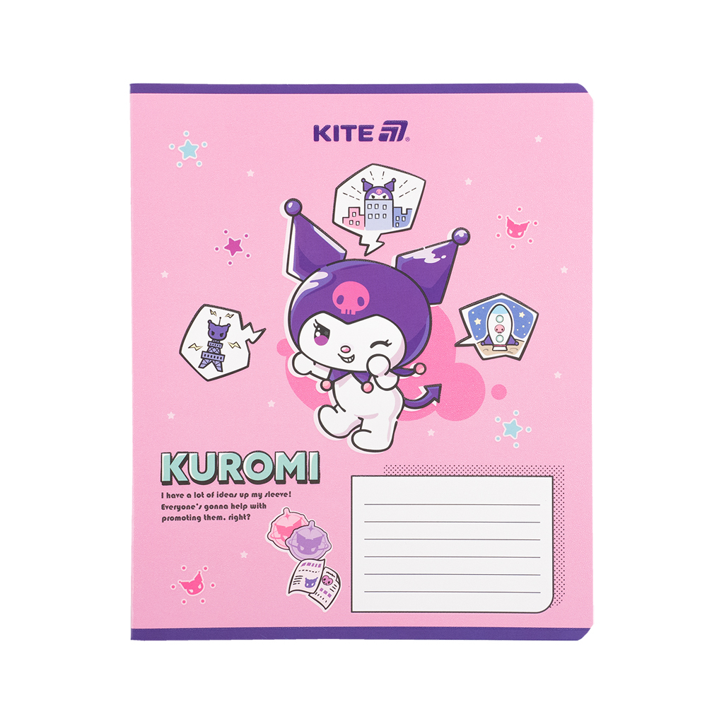 Зошит Kite Kuromi, 18 аркушів, клітинка (HK25-236-1) - изображение 8