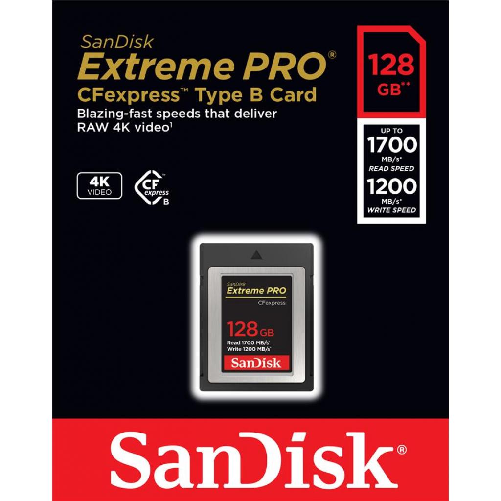 Карта пам'яті SanDisk 128GB Compact Flash Extreme Pro (SDCFE-128G-GN4IN) - зображення 2