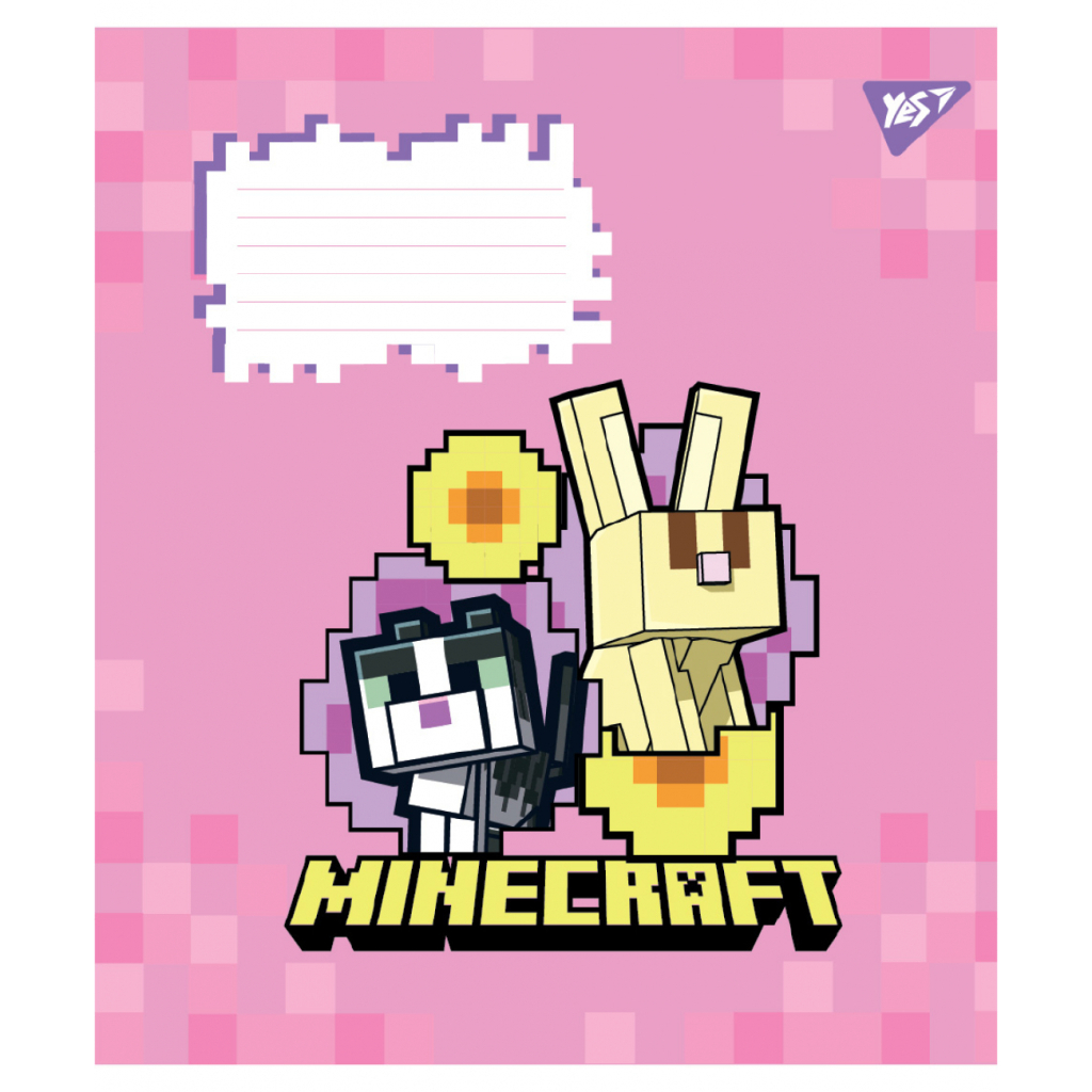 Зошит Yes Minecraft Flowers А5 24 аркушів клітинка (767588) - изображение 5