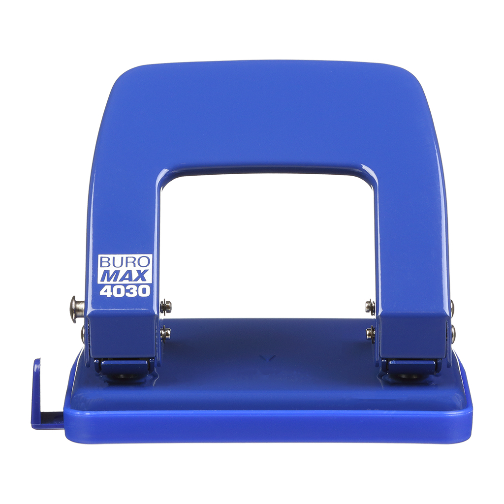 Діркопробивач Buromax металевий, до 25 аркушів, 122 х 108 х 54 мм, синій (BM.4030-02) - изображение 4