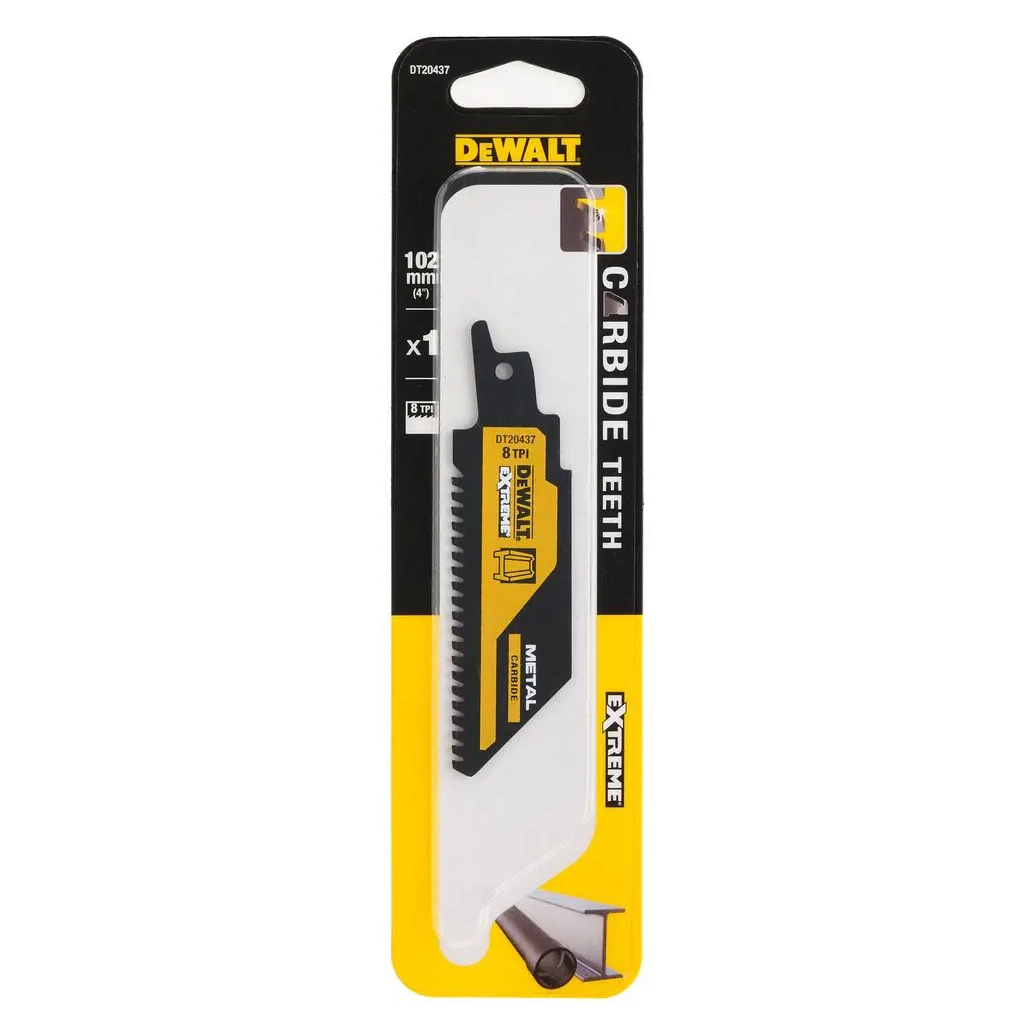 Полотно DeWALT для шабельних пилок, EXTREME CARBIDE , 102 мм., 8 TPI (DT20437) - изображение 3