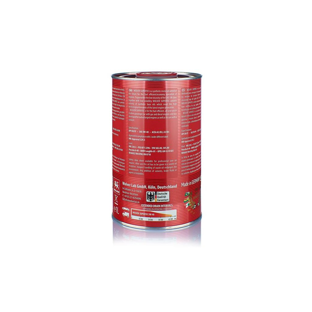 Моторна олива Wolver Supertec 5W-40 1л (4260360941078) - зображення 2