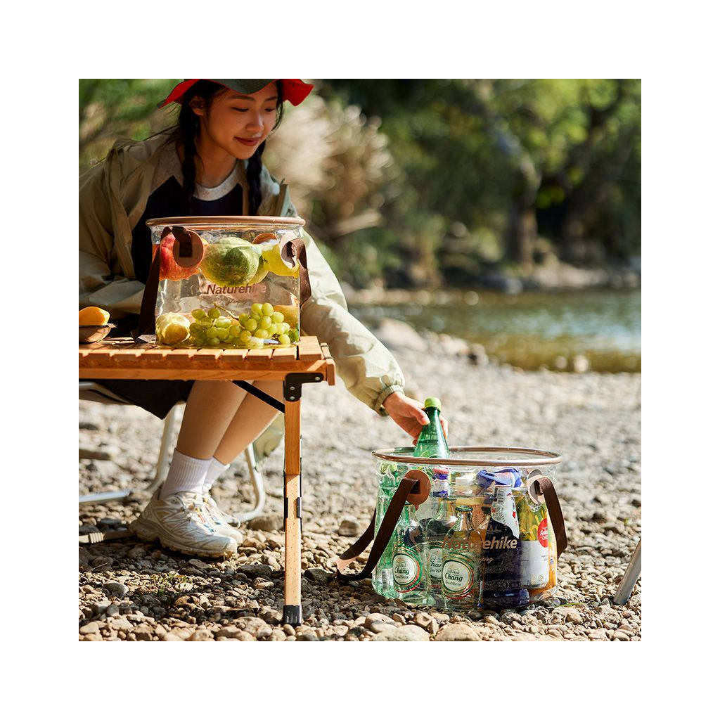 Відро складне Naturehike ПВХ NH20SJ040 10л прозорий (6975641886761) - зображення 8
