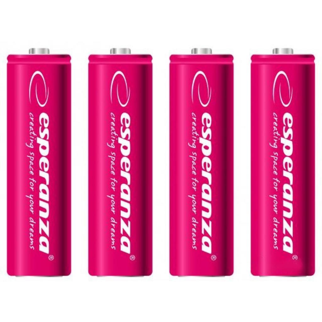 Акумулятор Esperanza AA 2000mAh Ni-MH * 4 red (EZA104R) - зображення 1