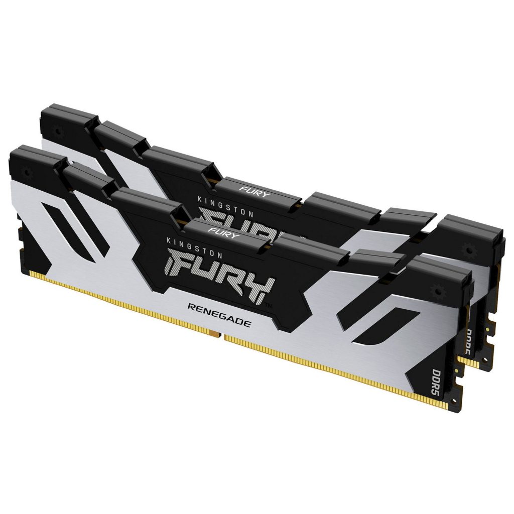 Модуль пам'яті для комп'ютера DDR5 32GB (2x16GB) 6400 MHz FURY Renegade Silver Kingston Fury (ex.HyperX) (KF564C32RSK2-32) - зображення 2