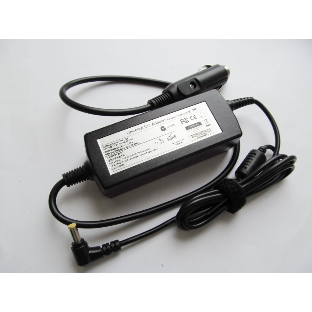 Блок живлення до ноутбуку AlSoft [car 12В-16В] Acer 90W 19V, 4.74A, роз'єм 5.5/1.7 + 2*USB (A40284) - зображення 2