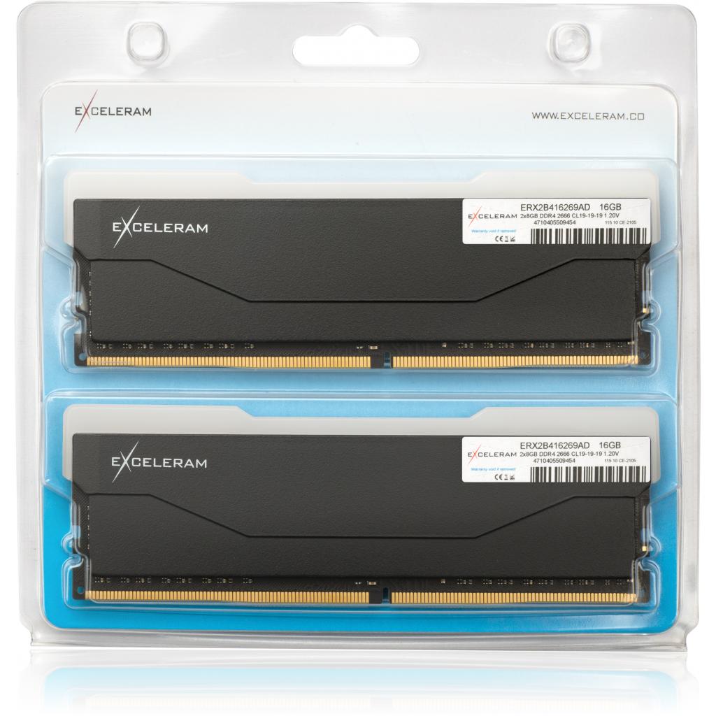 Модуль пам'яті для комп'ютера DDR4 16GB (2x8GB) 2666 MHz RGB X2 Series Black eXceleram (ERX2B416269AD) - зображення 3