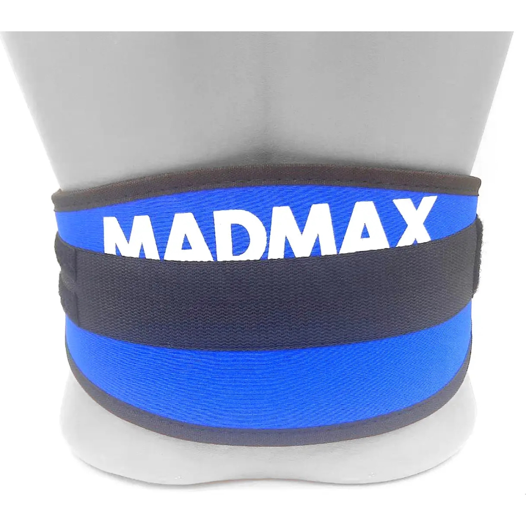 Атлетичний пояс MadMax MFB-421 Simply the Best неопреновий Blue XXL (MFB-421-BLU_XXL) - зображення 9