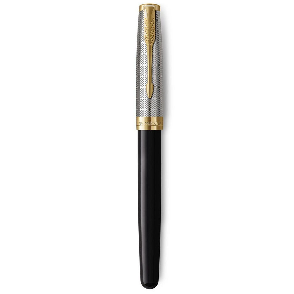 Ручка пір'яна Parker SONNET 17 Metal & Black Lacquer GT  FP18 F (68 111) - зображення 2