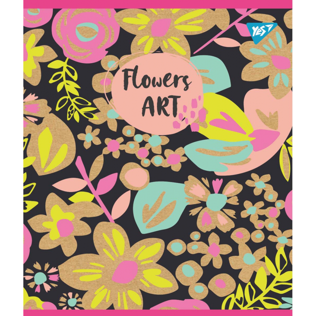 Зошит Yes А5 Flowers Art Крафт 18 аркушів клітинка (765080) - зображення 5