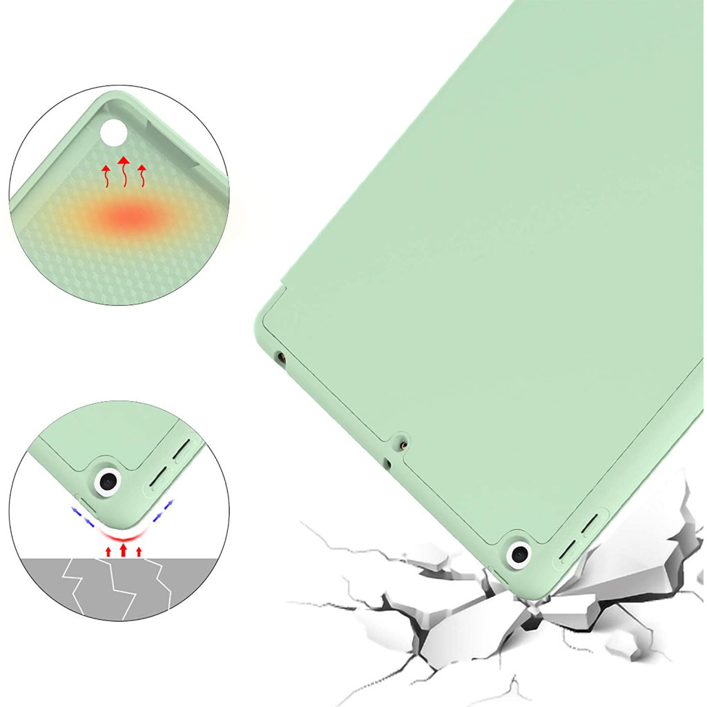 Чохол до планшета BeCover Tri Fold Soft TPU Silicone Apple iPad Air 4 10.9 2020/2021 Green (706871) (706871) - зображення 4