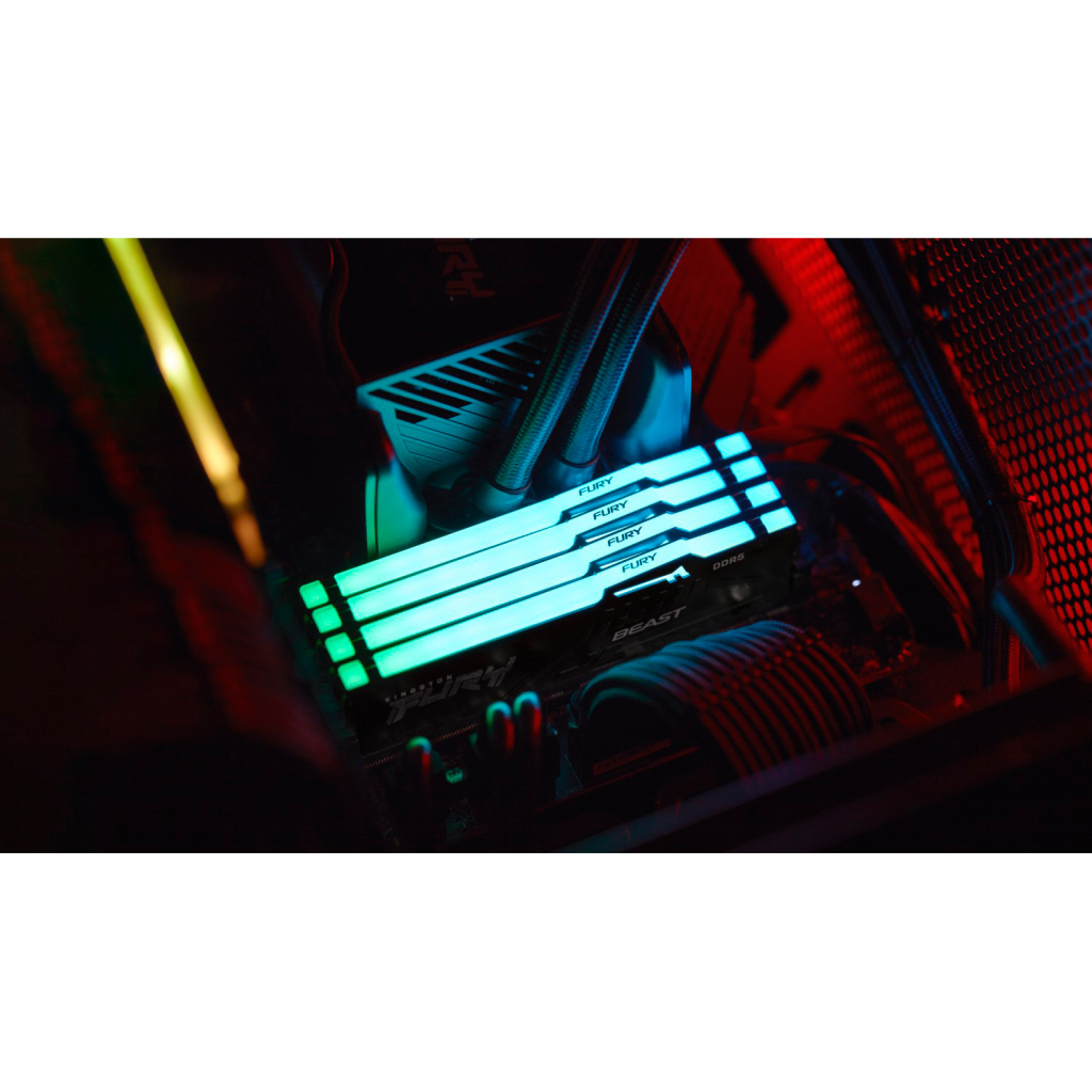 Модуль пам'яті для комп'ютера DDR5 32GB 6000 MHz Beast RGB EXPO Black Kingston Fury (ex.HyperX) (KF560C36BBE2A-32) - зображення 8