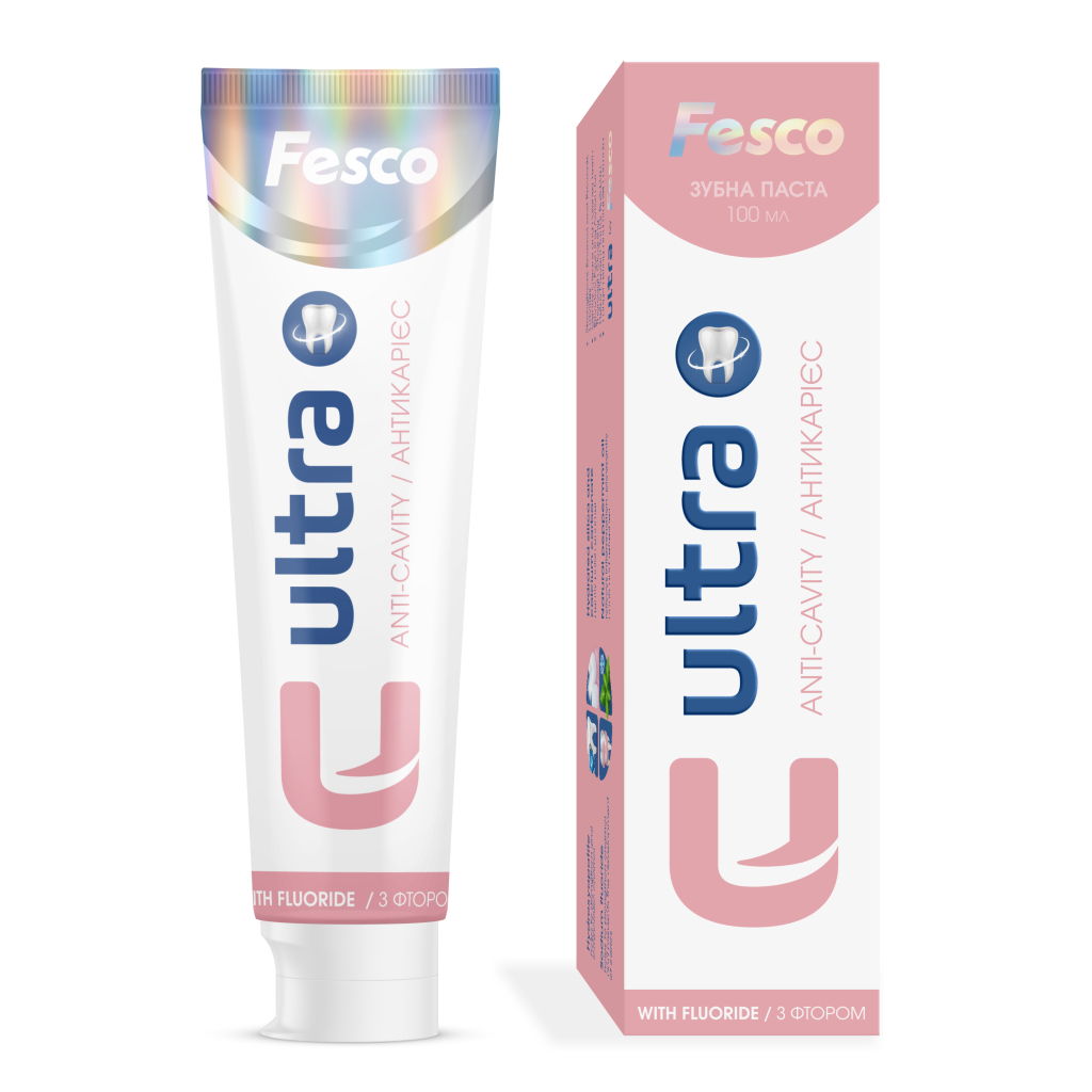 Зубна паста Fesco Ultra Anti-Cavity Антікарієс 100 мл (4820204701963) - зображення 2