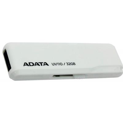 USB флеш накопичувач ADATA 32GB UV110 White USB 2.0 (AUV110-32G-RWH) - зображення 2