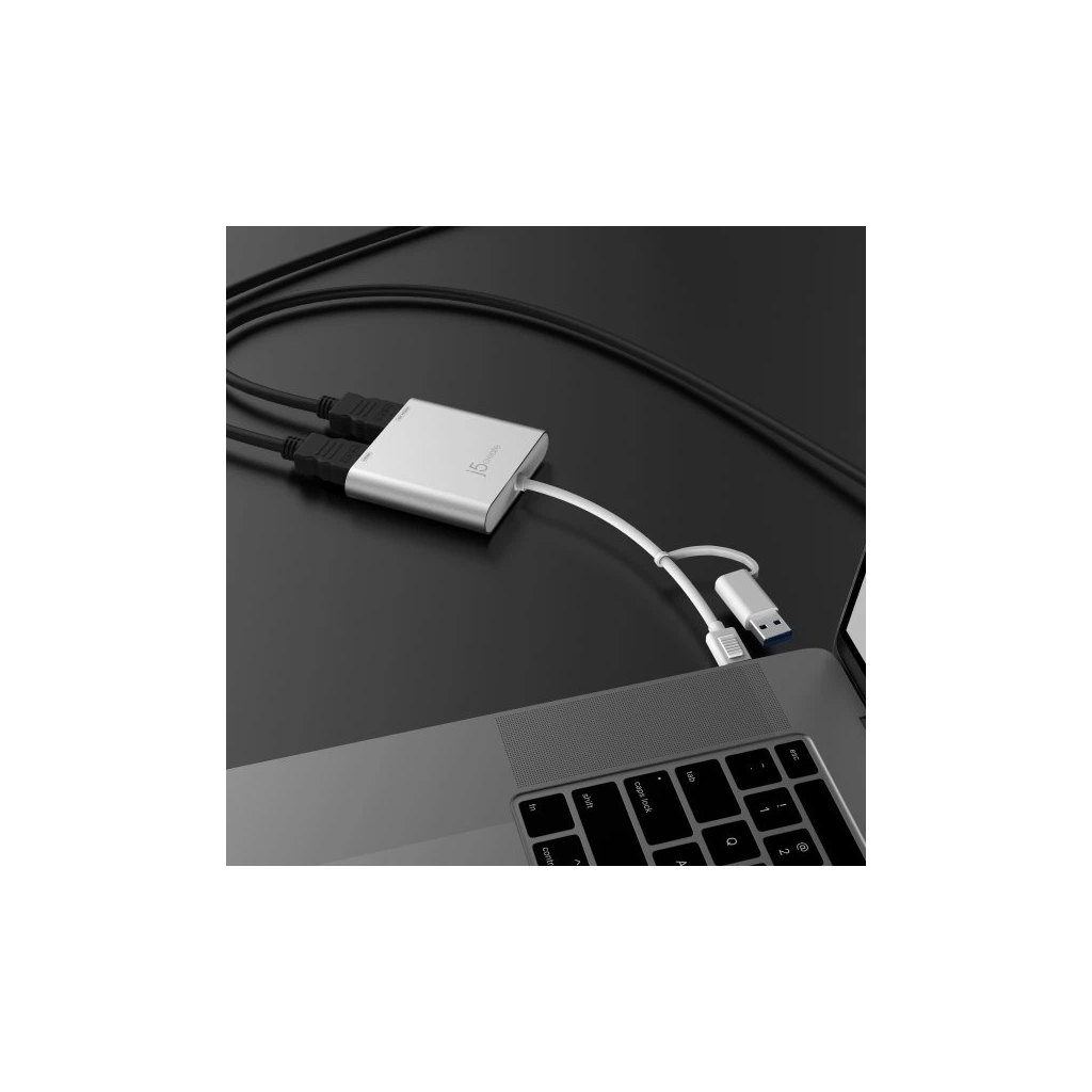 Адаптер USB-C/A to 2xHDMI F dual display J5create (JCA365-N) - picture 6
