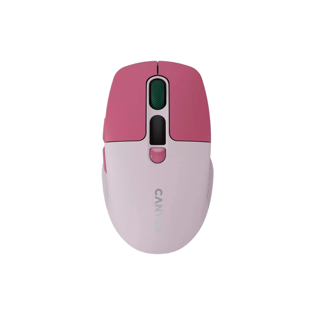 Мишка Canyon MW-26 LCD Silent Wireless/Bluetooth Pink (CNS-CMSW26P) - зображення 1