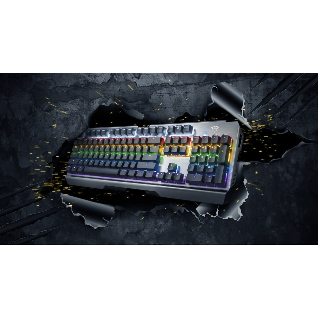 Клавіатура Trust GXT877 Scarr Mechanical RU Cherry MX Red USB (23723) - зображення 6