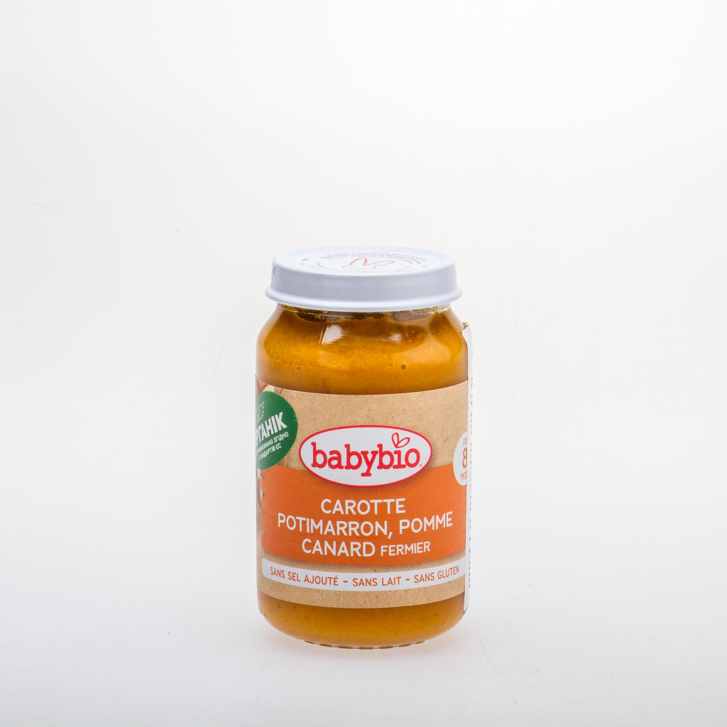 Дитяче пюре BabyBio органічне з овочів і качки з 8 місяців 200 г (3288131500645) - зображення 1