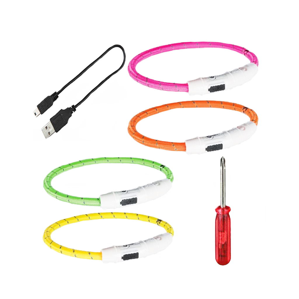 Нашийник для тварин Trixie світиться з USB M-L 45 см/7 мм зелений (4053032127012) - зображення 3
