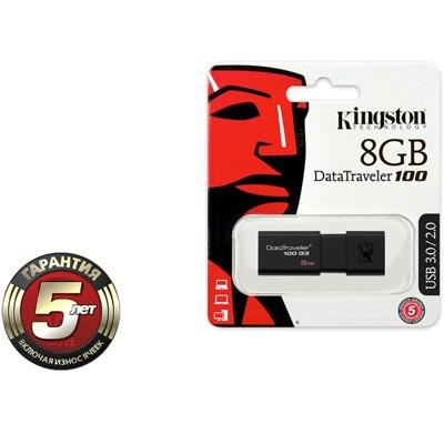 USB флеш накопичувач Kingston 8Gb DataTraveler 100 Generation 3 USB3.0 (DT100G3/8GB) - зображення 3