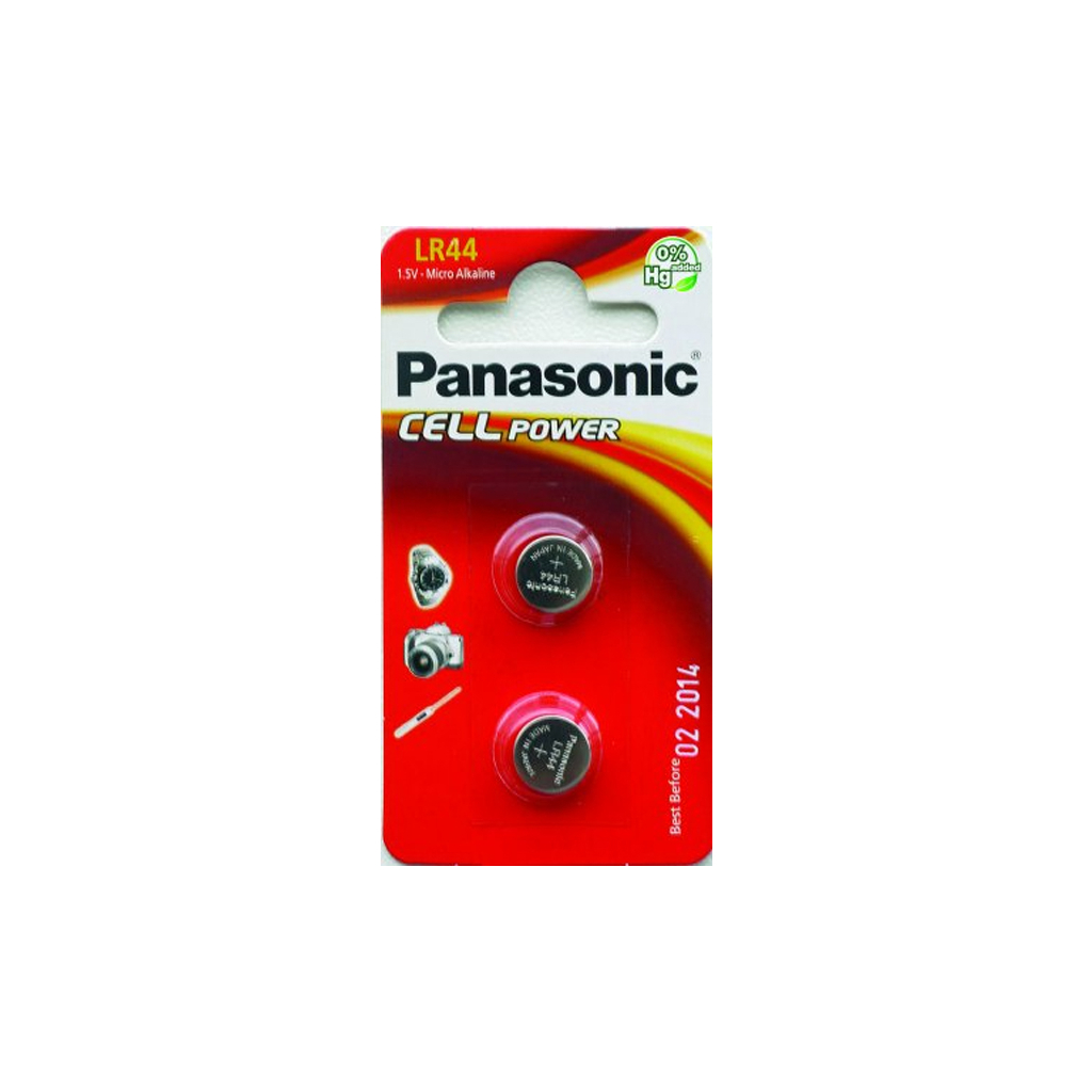 Батарейка Panasonic LR44 * 2 Alkaline (LR-44EL/2B) - зображення 1