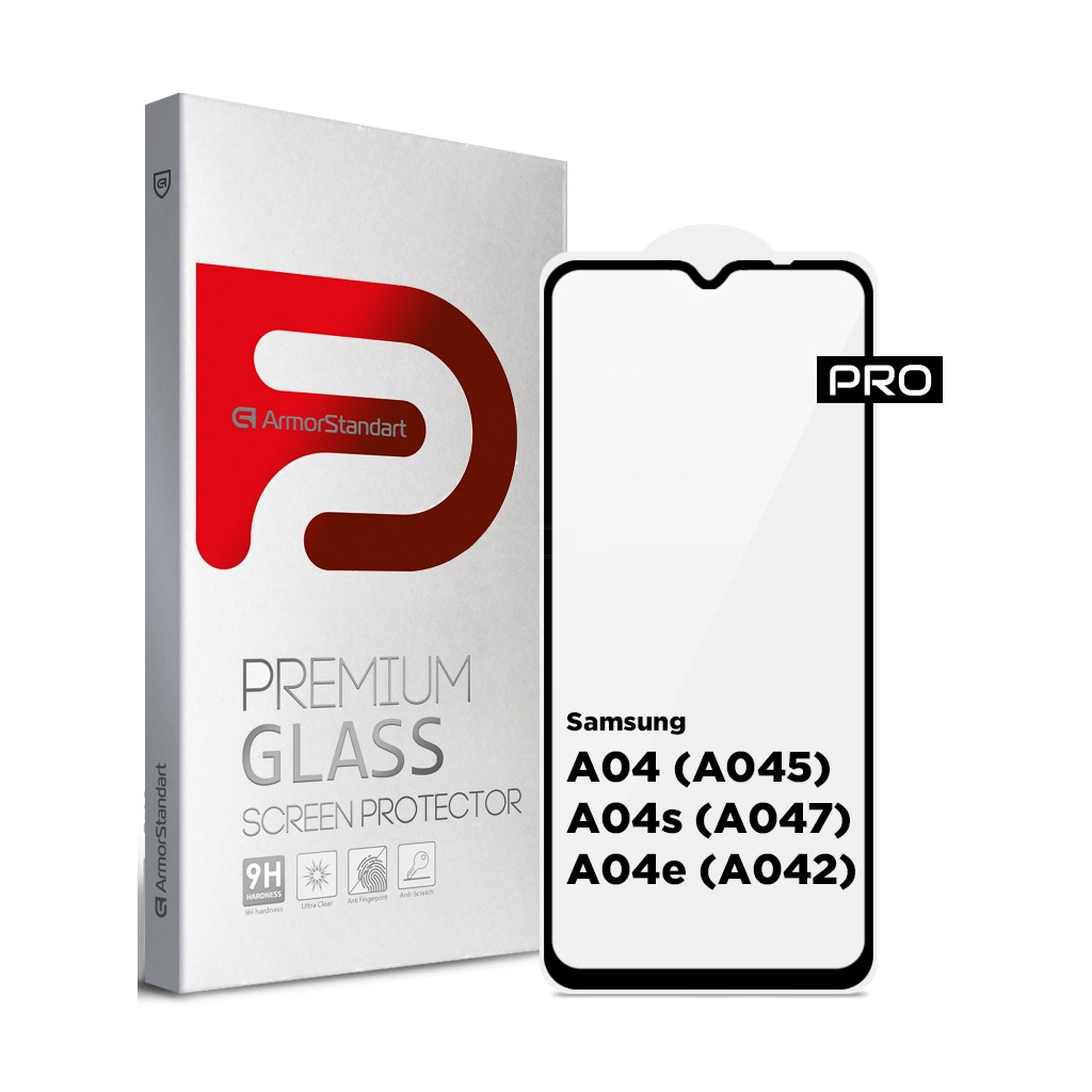 Скло захисне Armorstandart Pro Samsung A04 / A04s / A04e / M04 / F04 Black (ARM63891) - зображення 1