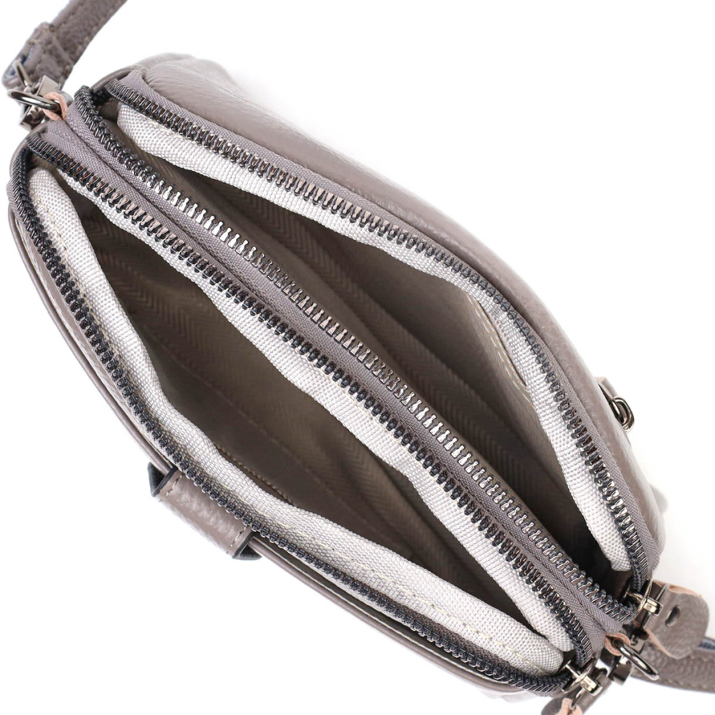 Сумка Vintage З натуральної шкіри Сіра (22099) - зображення 6