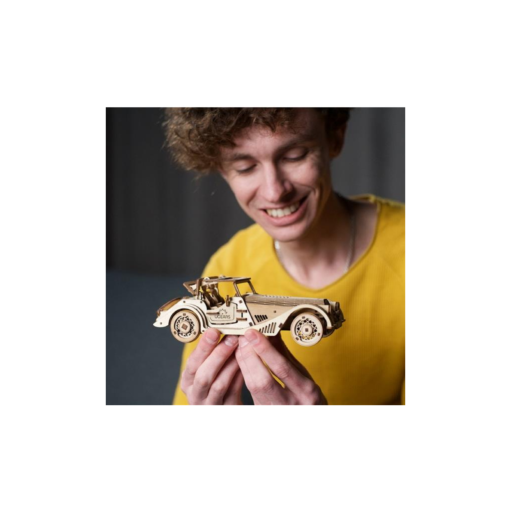 Конструктор Ugears механічний 3D Спорткар Спритна миша (70202) - зображення 9