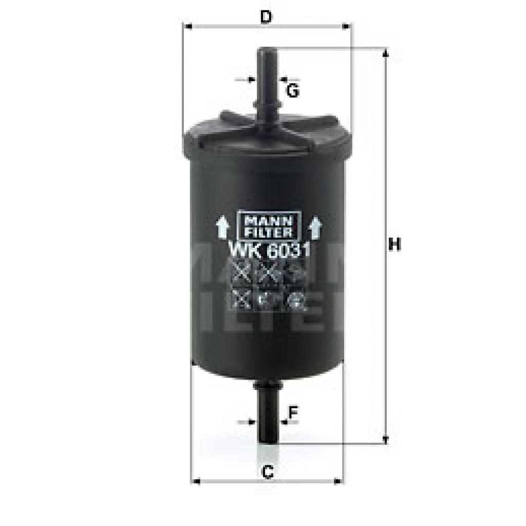 Фільтр паливний Mann WK6031 - зображення 1