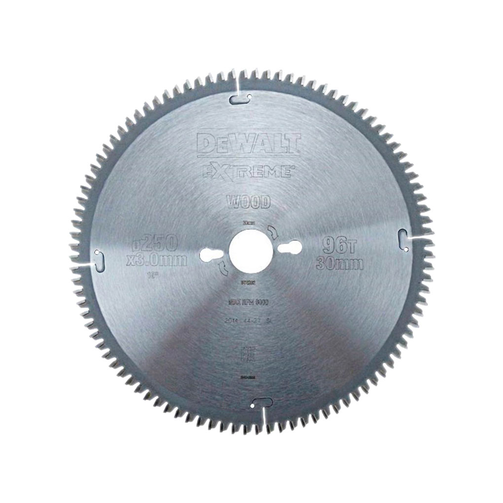 Диск пильний DeWALT EXTREME WORKSHOP, 250 х 30 мм, 96 z (TCG) - 5 градусів (DT4282) - зображення 1