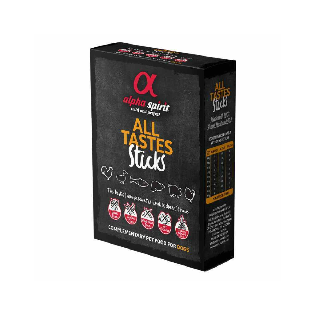 Ласощі для собак Alpha Spirit DOG Sticks ALL 6 напіввологі 6 смаків по 40 г (240 г) (8437013576949) - зображення 1