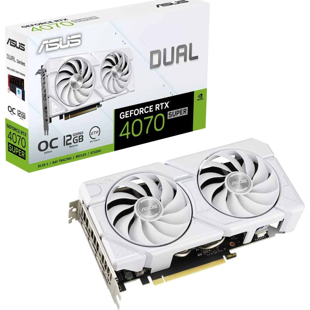 Відеокарта ASUS GeForce RTX4070 SUPER 12Gb DUAL OC WHITE EVO (DUAL-RTX4070S-O12G-EVO-WHITE) - зображення 12